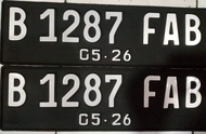 PLAT NOMOR MOBIL HURUF TIMBUL SUDAH ADA LOGO