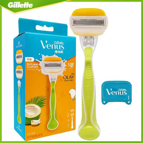 Gillette Venus Women Safety Razor Coconut Scent Female Body Trimming Shaver 5 Layers Blades Professi