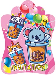 murah !! (5 pcs) Undangan Ulang tahun anak SL01 FREE PLASTIK / BT21/ Undangan ultah cewek/UNDANGAN K