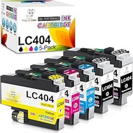 MS DEER LC404 Ink Cartridges for Brother Printer 5-Pack, Compatible High Yield Replacement for Broth