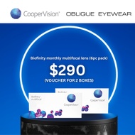[Obliqueeyewear] COOPER VISION BIOFINITY MULTIFOCAL MONTHLY (6PCS) 2 BOXES VOUCHER [REDEEM IN STORE]