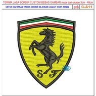 FERRARI LOGO/BET EMBLEM EMBROIDERY PATCH C-A11