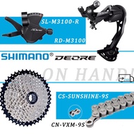 【ORIGINAL】Shimano Alivio M3100 Groupset 9 Speed  Groupset For MTB Bicycle Mountain Bike parts