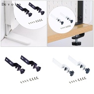 Devoko 2 Pieces Pegboard Desk Mount Iron Fixing Clips Table Mounting Brackets Pegboard Desk Brackets