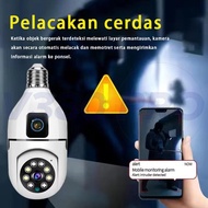 V380 Pro CCTV Camera Dual Lens Bulb Long Range 1080P WiFi Wireless CCTV Camera Night