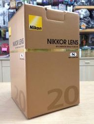 全新 Nikon 20mm AF-S F1.8G ED N F1.8 G大光圈 平輸貨