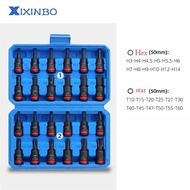 【 Xixinbo】ชุดซ็อกเก็ตหกเหลี่ยม3/8นิ้วสำหรับ Torx H3 H14กับ T60อัลลอยสตีลสีน้ำเงิน [ไม่พลาด] [เปิดตัว