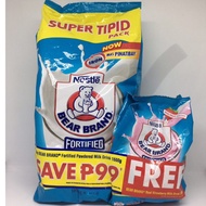 Bear Brand Super Tipid Pack 1600g with Free Bear Brand Strawberry Milk Drink 300g Save P99