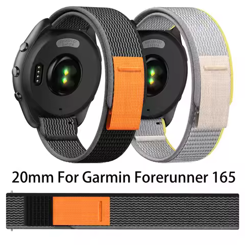 20mm Nylon Strap for Garmin Forerunner 245 245M 645 Smart Watch Band Replacement Watchband for Garmi