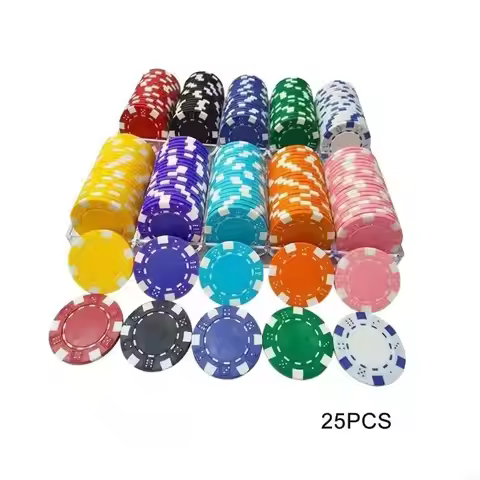 P88E 25Pcs 11.50g Casinos Chip Roulettes Game Bingo Chip Teaching Coin Enduring
