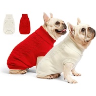 2 Pek Sweater Anjing untuk Anjing Kecil - Pakaian Hangat untuk Anak Anjing pada Musim Sejuk, Rekaan 