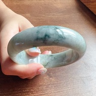 飄藍花翡翠手鐲 | 19圍 | 天然緬甸玉翡翠A貨 | 送禮