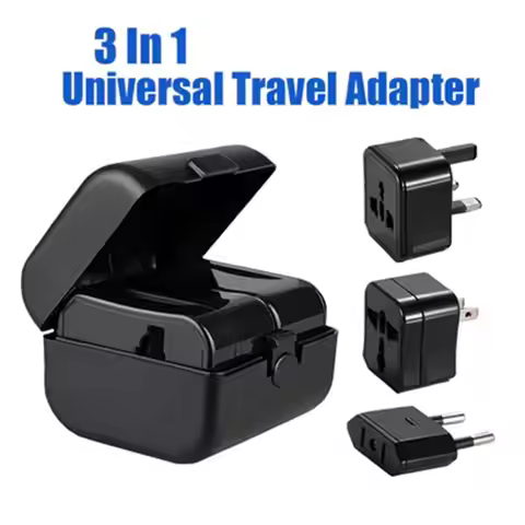 3 In 1 Conversion Multiple Plug Power Socket Universal Adaptor Global Travel