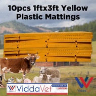 Viddavet 10pcs 1x3 Plastic Mattings Yellow LemonFlex 1x3 Yellow Interlocking Mat