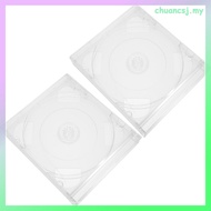 2pcs CD Plastic Case Disc Protective Shell Standard DVD Case Portable CD Storage Organizer CD Storag