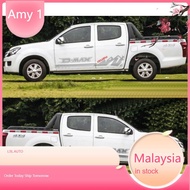 Graphics Side Skirt Stripe Car Sticker Pickup Truck Decal For ISUZU D-MAX - 1 Pair