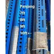 7ft 8ft 9ft 10ft Besi Angle Rak Lubang Slotted Angle Bar DIY multipurpose bracket industrial homewar