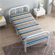 Foldable bedroom single bed space-saving portable home metal folding bed
