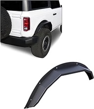 Black Horse Off Road - Heavy Duty Sheet Metal Plate Style (2DR) Textured Rear Fender Flares Compatib
