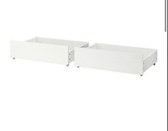 IKEA MALM White Underbed Drawers