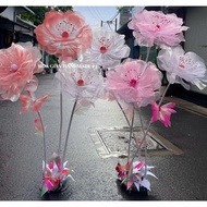 GIANT FLOWER PILLAR WITH PINK TONE, GIANT DECORATIVE FLOWER TREE