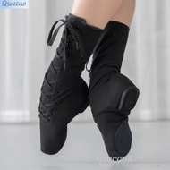 Qsuccua Adult Children Girls Jazz Dance High-top Canvas Boots Practice Dance Shoes