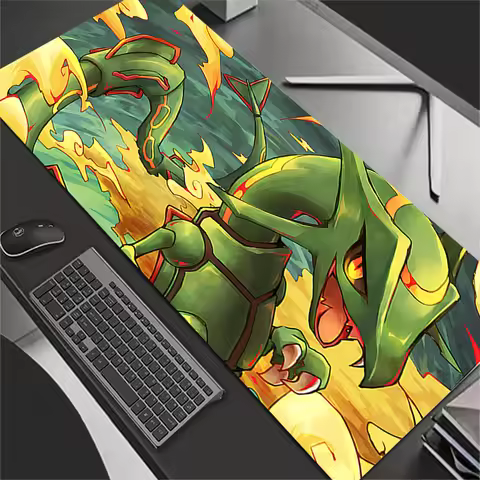Mouse Pad Gaming Large Dywan Gamer Keyboard Desk Mat Table Carpet P-Pokemons Rayquaza Mousepad XXL 9