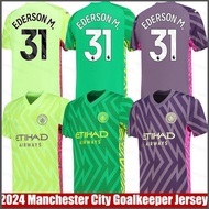 HQ5 2023-2024 MAC Goalkeeper Home Away Jersey Ederson Football Tshirts Sports Tee Plus Size QH5
