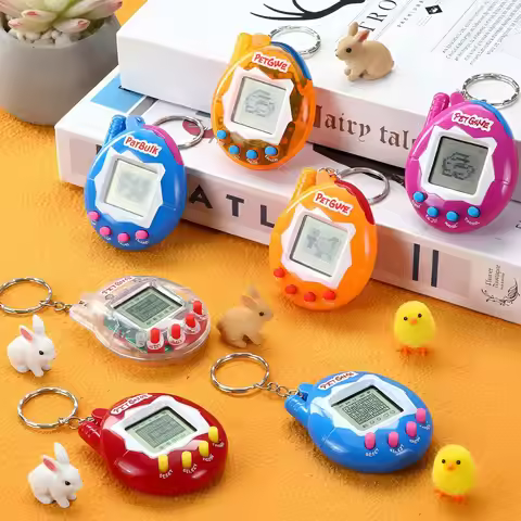 64-6PCS Virtual Pet Keychain Tamagotchi Electronic Toys for kids Video Game Party Favors Birthday Gi
