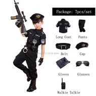 Children Policeman Costumes Kids Party Carnival Police Uniform Boys Army Policemen Cosplay Clothing