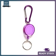 HLS Retractable Ski Pass ID Card Badge Reel Holder Carabiner Recoil Key Chain Ring