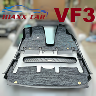 Thảm lót sàn MAXXCAR cho xe Vinfast VF3 nhựa TPE đúc 5D + Kèm rối xám logo Vinfast tràn viền cao cấp