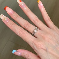 Unique design pig-nose intersecting ladies' ring - personalized and fashionable open ring