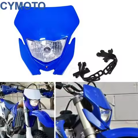 Enduro Headlight for Yamaha WR250R WR250F TTR225 230 YZ 250/400/450 MX Supermoto Headlight Assembly 