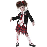 Costumes School Girl Zombie Costume for Kids - Kid Zombie Costume Girl - Kids Halloween Costumes Gir