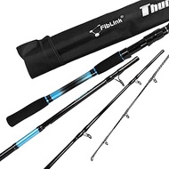 Fiblink 4-Piece 7-Feet Carbon Fiber Fishing Rod Spinning Travel Portable Rod Lightweight Sensitive T