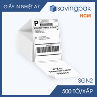 SGN2 - 75x100 mm - Combo 2 xấp 500 tờ giấy in nhiệt A7 tự dính - Giấy in đơn hàng giấy in A7