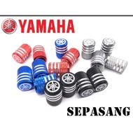 2PCS YAMAHA  Penutup Valve Angin Tayar Alloy Tyres Tire Valve Caps Motor : Y15ZR LC135 NVX NMAX Y125