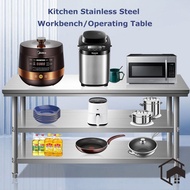 Stainless Steel Working Table Kitchen Storage Rack 2/3 Tier Working Table Kitchen Table Cooking Tabl