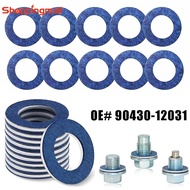Ultra Thin Blue Toyota Engine Oil Drain Plug Gasket Aluminum Nut Sealing Ring