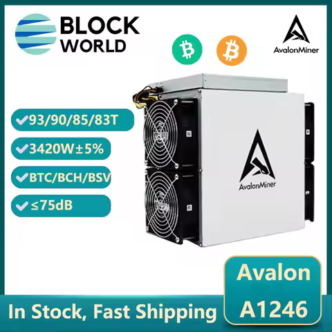 ASIC BTC Miner Avalon A1246 90T/87T/85T/83Th/s Optional Bitcoin Miner SHA-256 BTC Mining Machine Bet