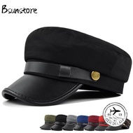 BSUNSTORE Navy Cap, Vintage Flat Top Hat Beret Hats, Flat  Cap Duck Tongue Cap Painters Cap Octagona
