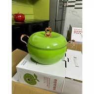GIADUNG88VIP- Apple-shaped soup pot, 26cm apple pot, 6l capacity, non-stick pot that can cook with i