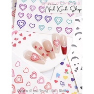 Colorful 3D heart stickers