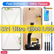 6.8'' Super Amoled S21U For Samsung Galaxy S21 Ultra 5G G998 G998B LCD Display Touch Screen Frame