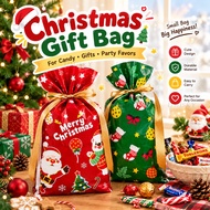 50pcs Christmas Gift Bag Candy Snack Gift Packaging Bag | Christmas Party Favor & Giveaway Bag