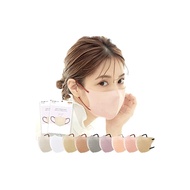 [Japan Products][LilyNa] Fashionable Bicolor Masks Fit Better! 20 3D Masks 3D Masks Non-woven Non-woven Blood Color Masks Non-woven Masks Bicolor Masks Bicolor 3D Masks 3D Masks 3D Beak Masks Disposable Small Face Cheek Masks No Ear Pain (10 x 2 Pack) Col