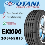 2056515  205 65 15 205/65R15 205-65-15 OTANI EK1000 Car Tyre Tire THAILAND (FREE INSTALLATION)