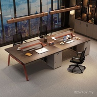 Office Staff 6 Four Staff Combination Work Position Table 4 Pairs Office Card Seat Table Chair Table