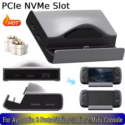 Charging Base PCIe NVMe SSD Expandable Storage Slot Gaming Docking Station For Ayn Odin 2 Portal/Odi